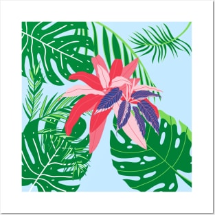 Tropical Leaves and FLowers Posters and Art